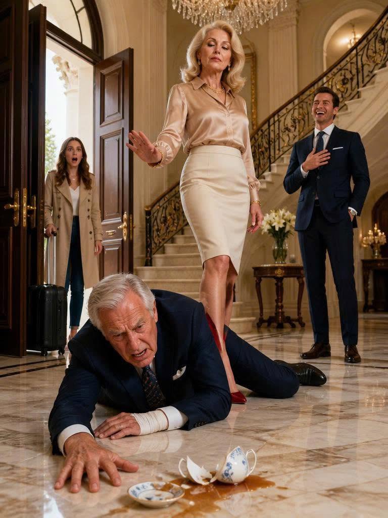 Daughter Returned to Find Her Father Crawling on Marble