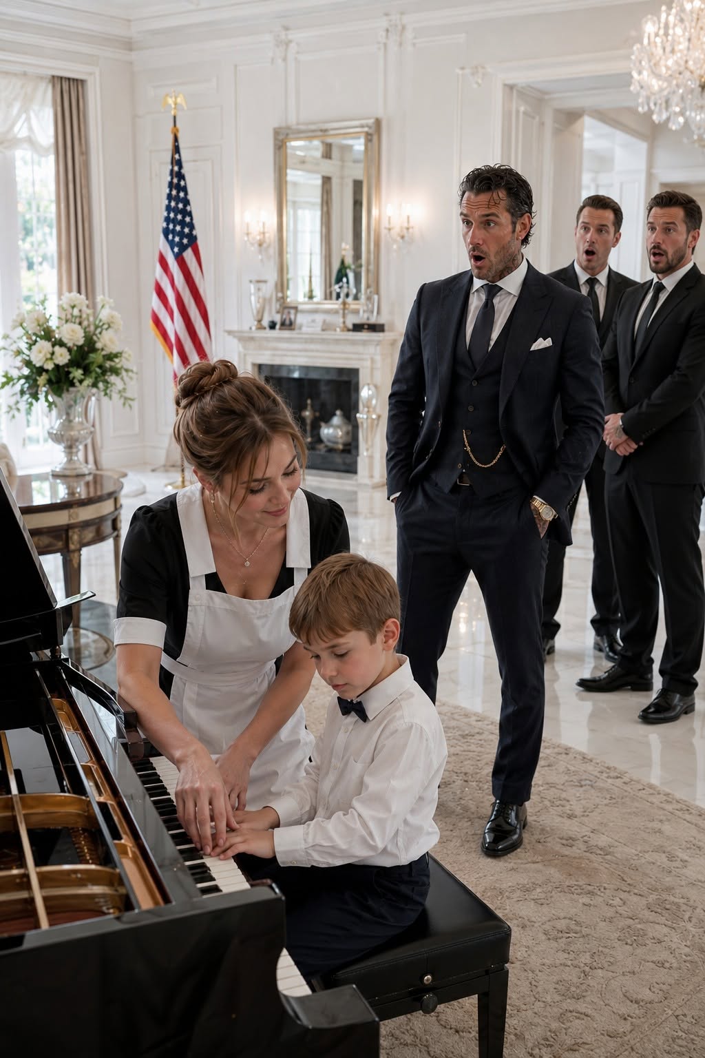 “The Mafia Boss Warned the Waitress—Then His Deaf Son Reached for Her Hand.”