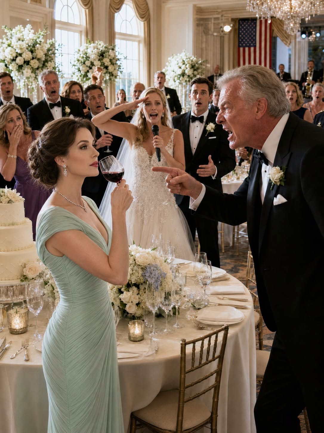 Father Humiliates Estranged Daughter Before the Bride Salutes Her as an Admiral