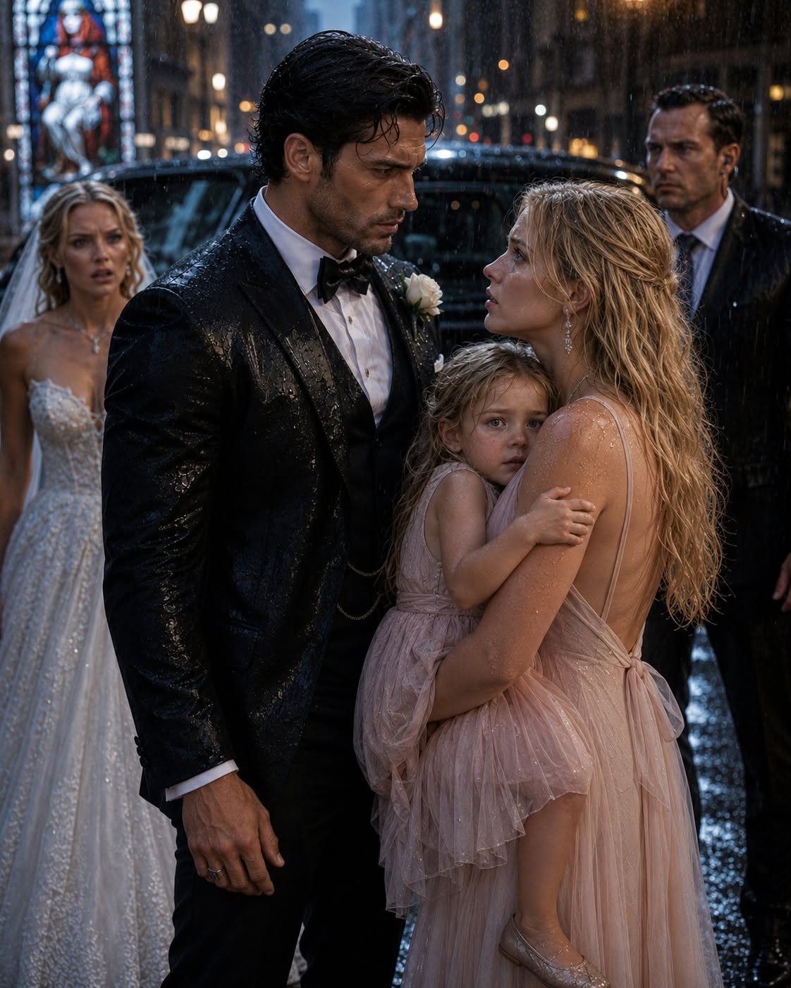 Mafia Heir Abandons His Five Hundred Guest Wedding After Discovering His Missing Ex Wife And The Secret Daughter With His Eyes Before A Mysterious Convoy Surrounds Them In The Rain