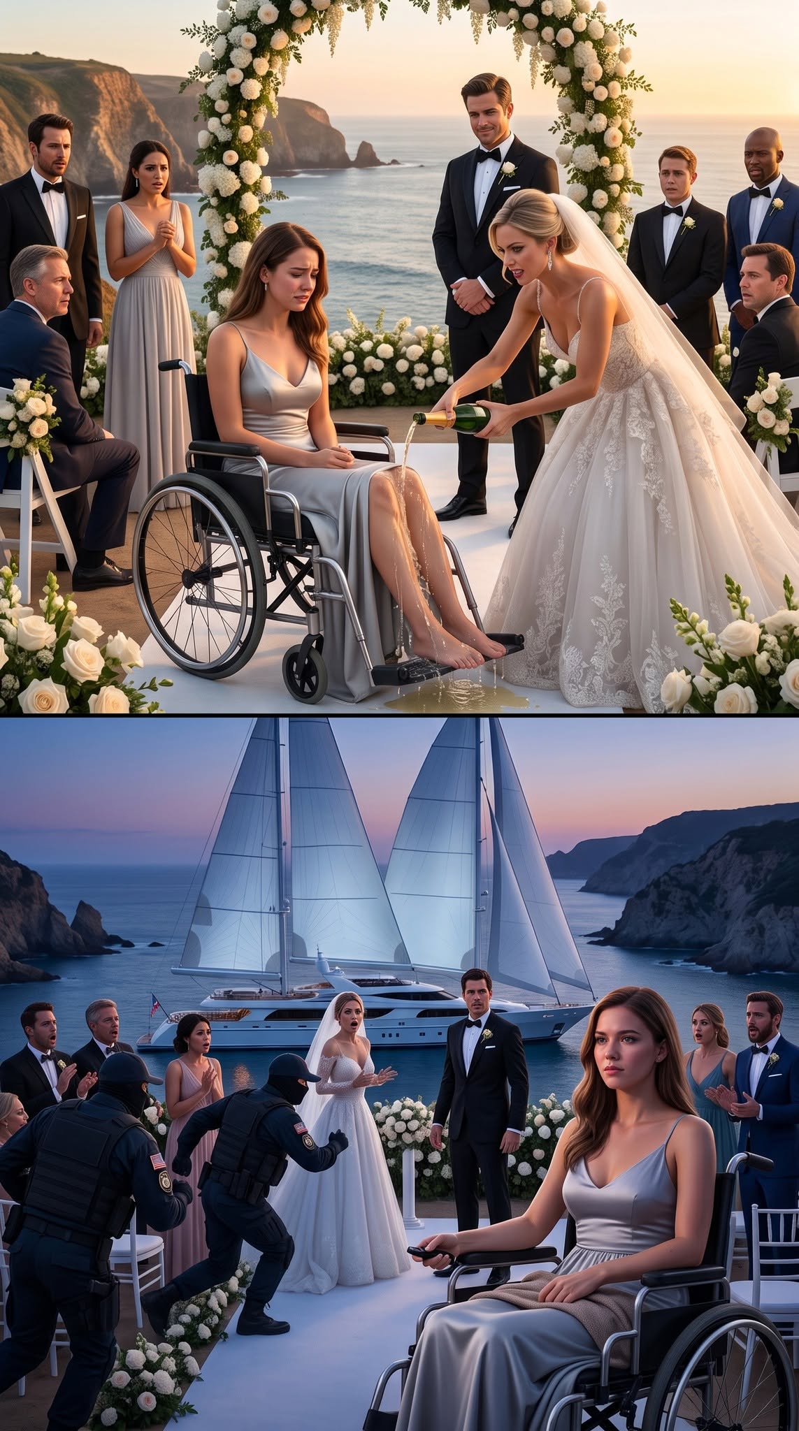 Bride Pours Champagne On Paralyzed Stepsister Before Yacht Sails Expose Her Hidden Accounts