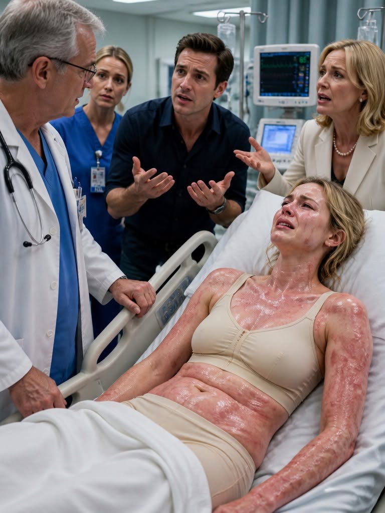 Husband Calls His Wife’s Severe Burns an Accident—Then the Doctor Reveals the Kitchen Camera Recorded Everything