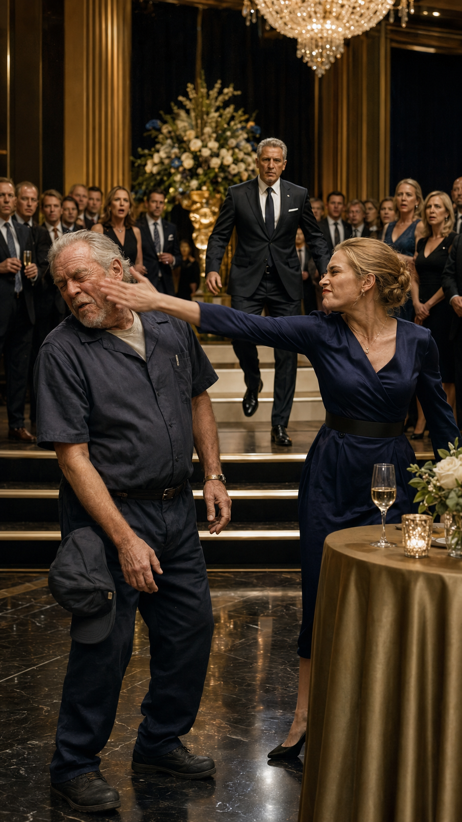 She Slapped the Old Janitor at the Company Party — Then the Chairman Called Him Father