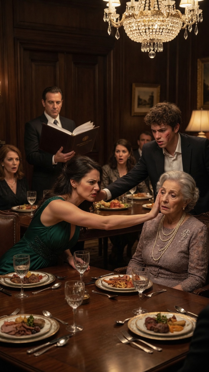 “She slapped her old mother-in-law at dinner… then the house deed exposed who really owned everything.”
