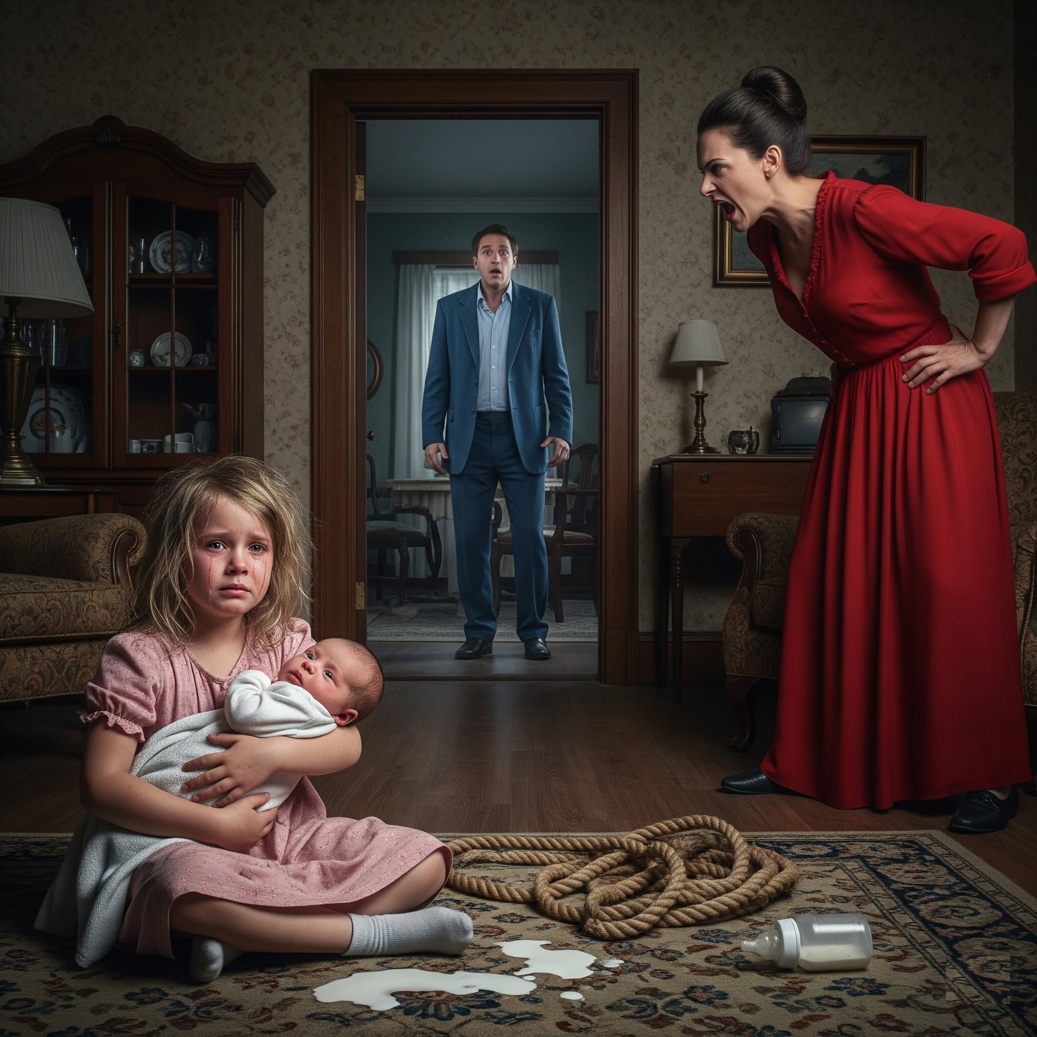 Little Girl Begs “Don’t Hurt Us” Until Her Millionaire Father Walks In and Sees the Truth