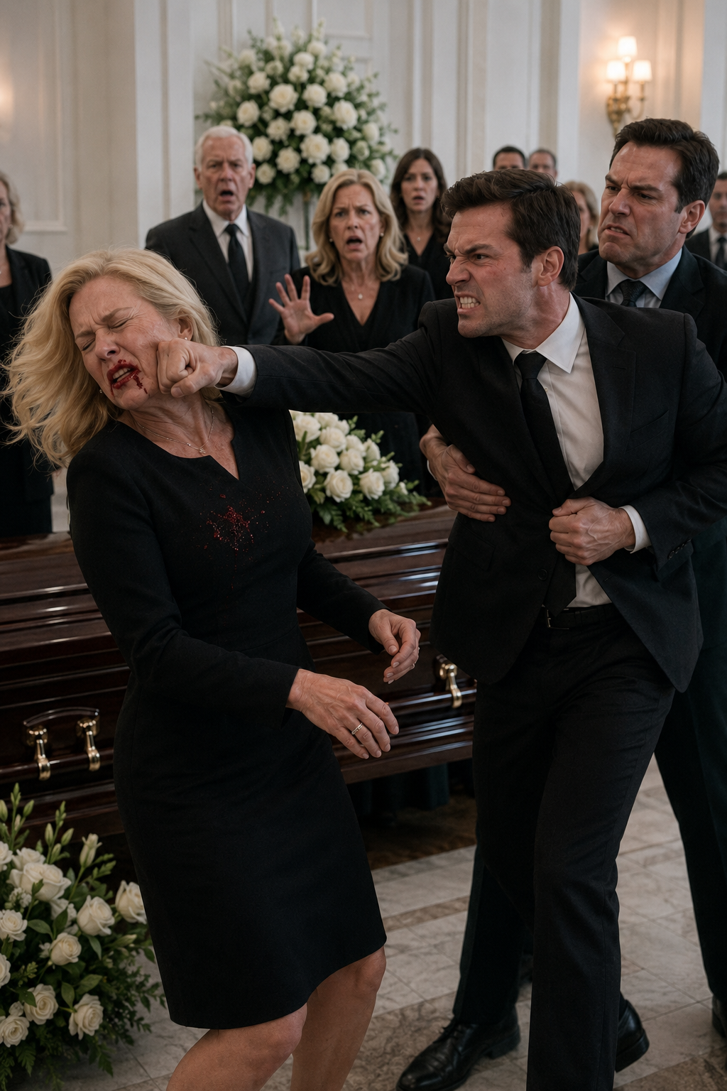 Brother Punches His Sister at Their Father’s Funeral for the Safe Key—Then the Safe Opens and His Face Changes Instantly.