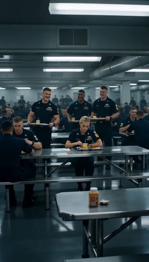 Navy recruits humiliate a quiet servicewoman at breakfast—then one sailor recognizes the yellow-and-black patch on her sleeve