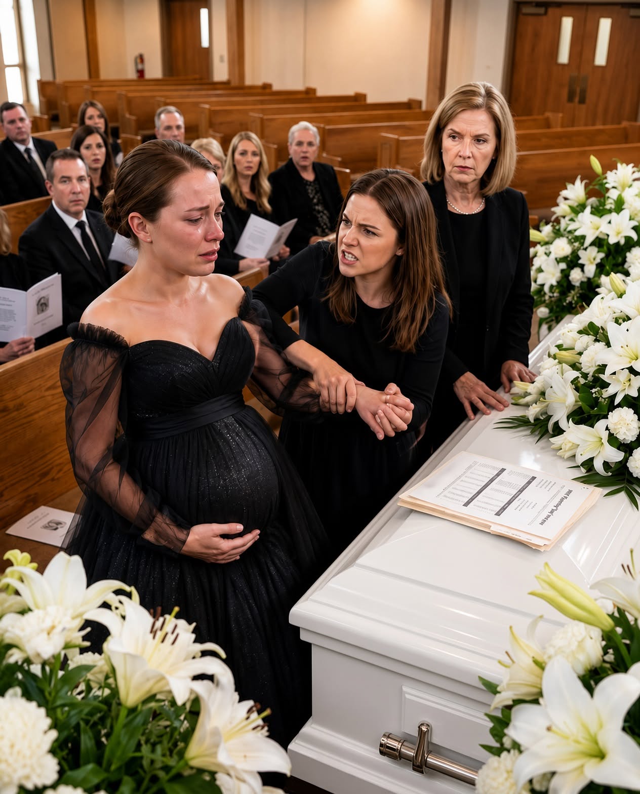 Mother-in-Law Calls Her Pregnant Daughter-in-Law’s Baby a Fraud at the Funeral—Then David’s Attorney Arrives With His Final Recording