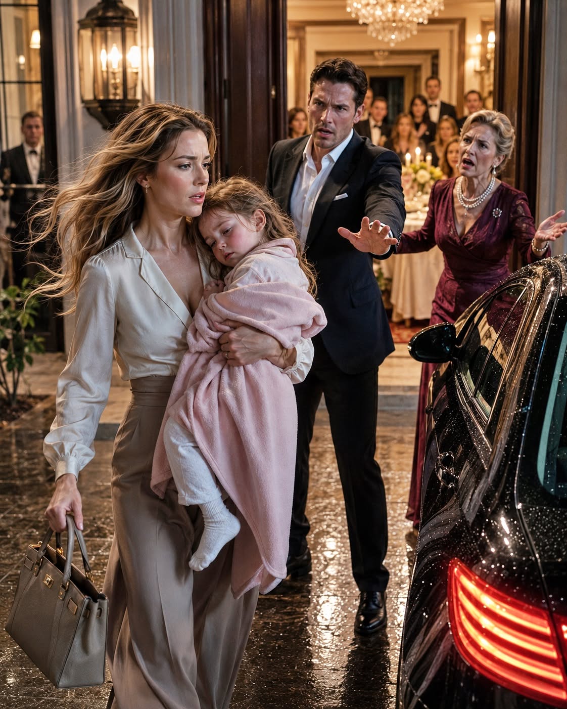 Husband Blocks His Feverish Daughter From Urgent Care Until His Wife Reveals She Owns the Mansion and Ends His Family’s Dinner With One Call.