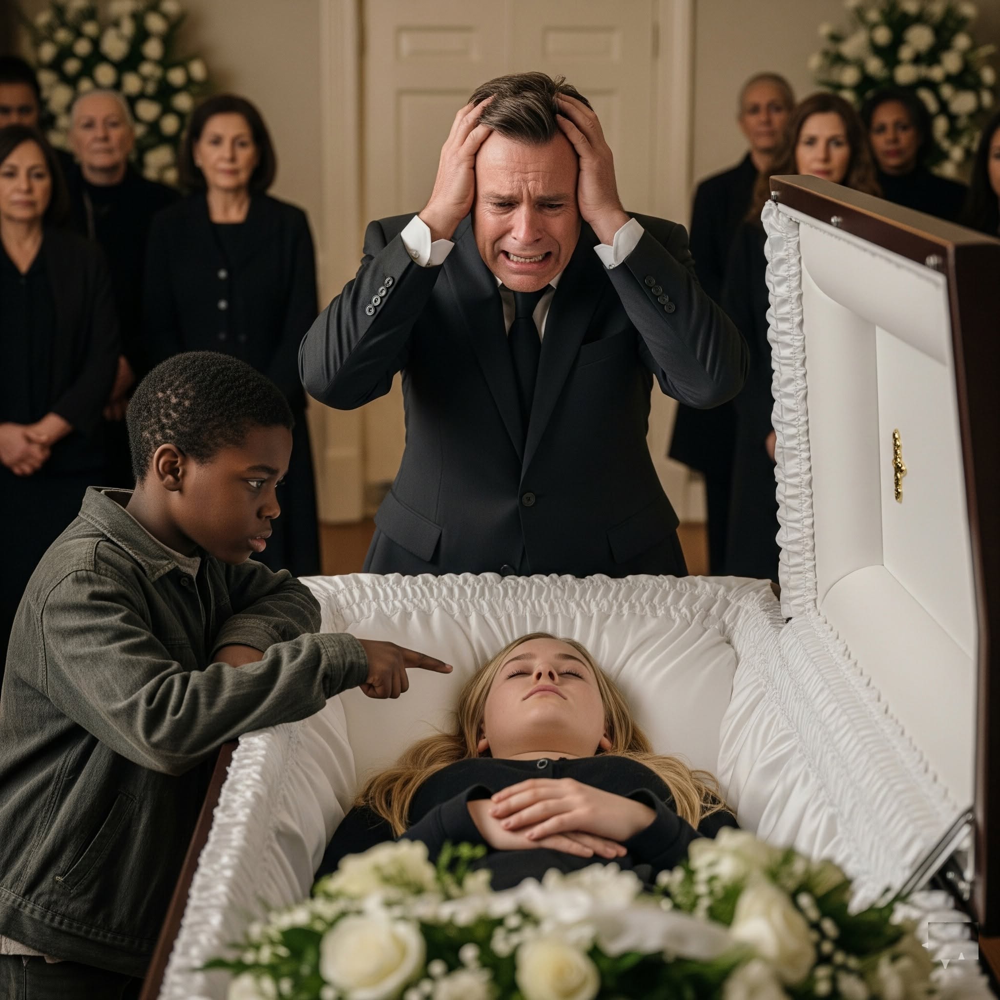 Homeless Boy Interrupts a Billionaire’s Daughter’s Funeral and Insists She Is Still Alive