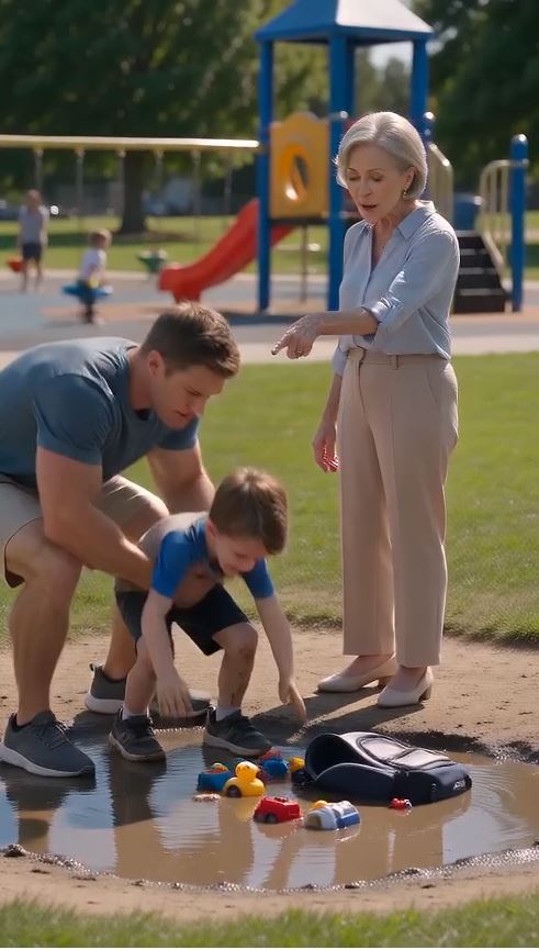 My mother shoved my six-year-old into the mud at a playground—then I found his entire bedroom packed inside her trunk
