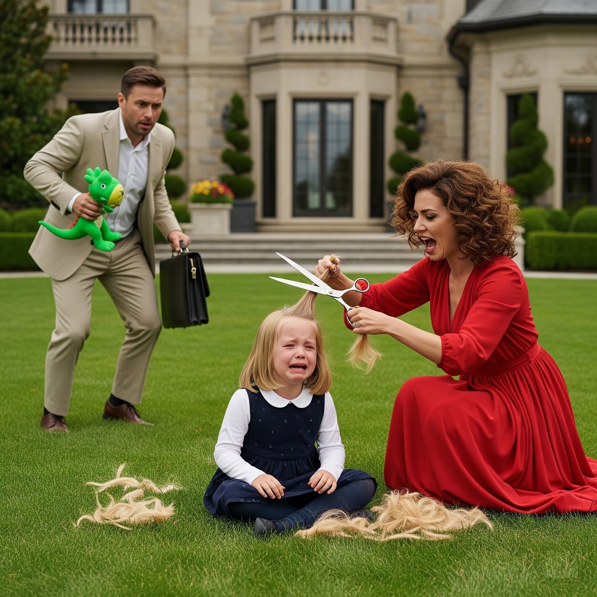 Stepmom Cuts Little Girl’s Hair Until Her Millionaire Father Comes Home Early