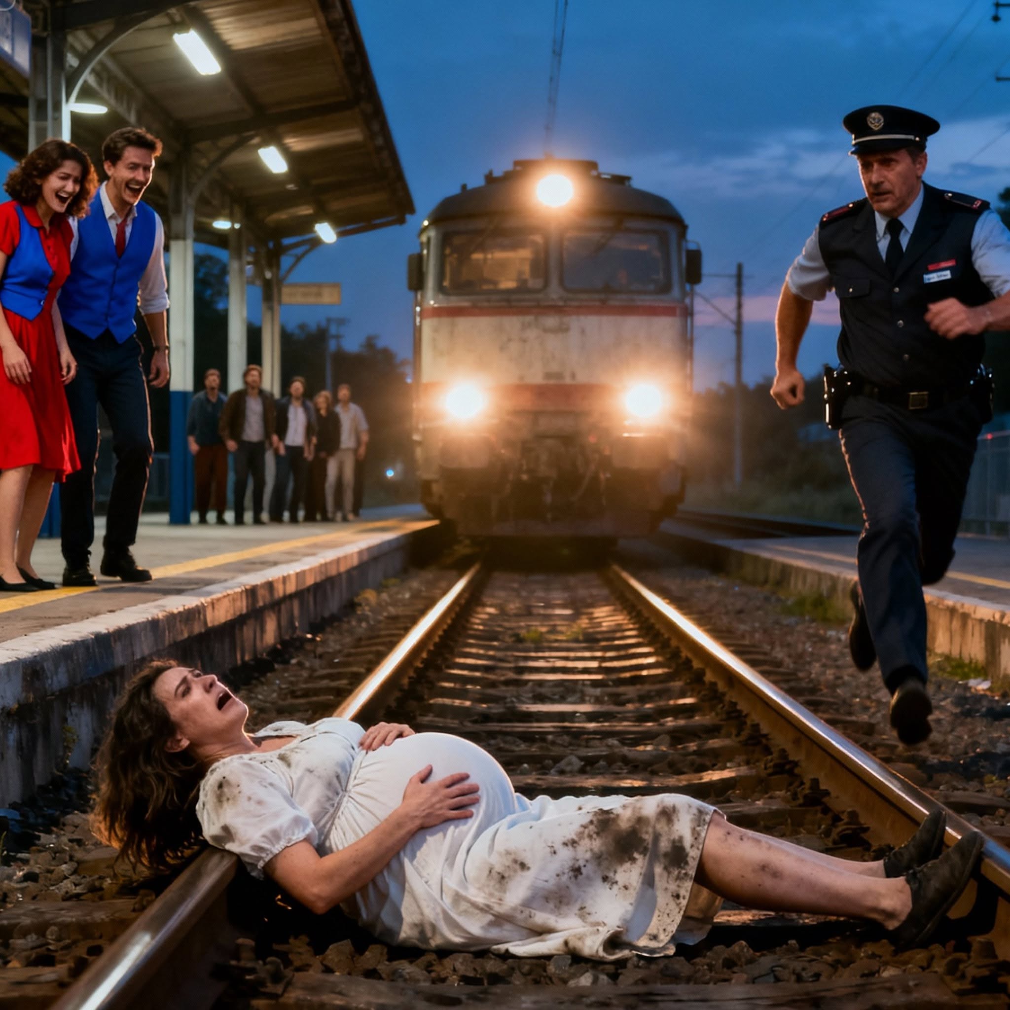 Mistress Shoves Pregnant Wife Onto Train Tracks—Then the Conductor Races Toward Her as if He Knows Exactly Who She Is.
