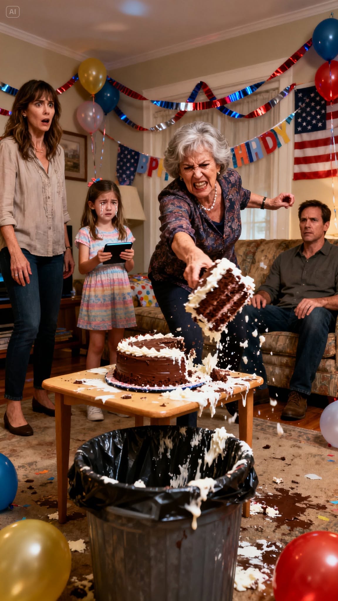 My mother-in-law threw my daughter’s birthday cake in the trash—then my six-year-old played a video that left her pale and speechless
