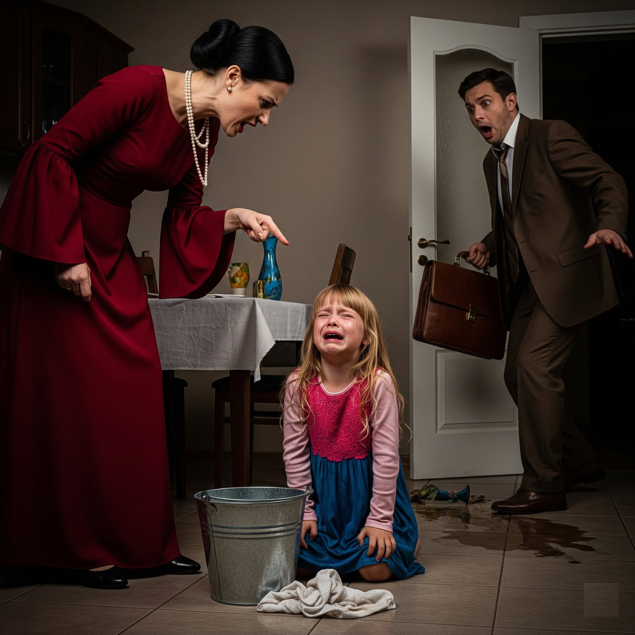 The Three Knocks at the Dining-Room Door