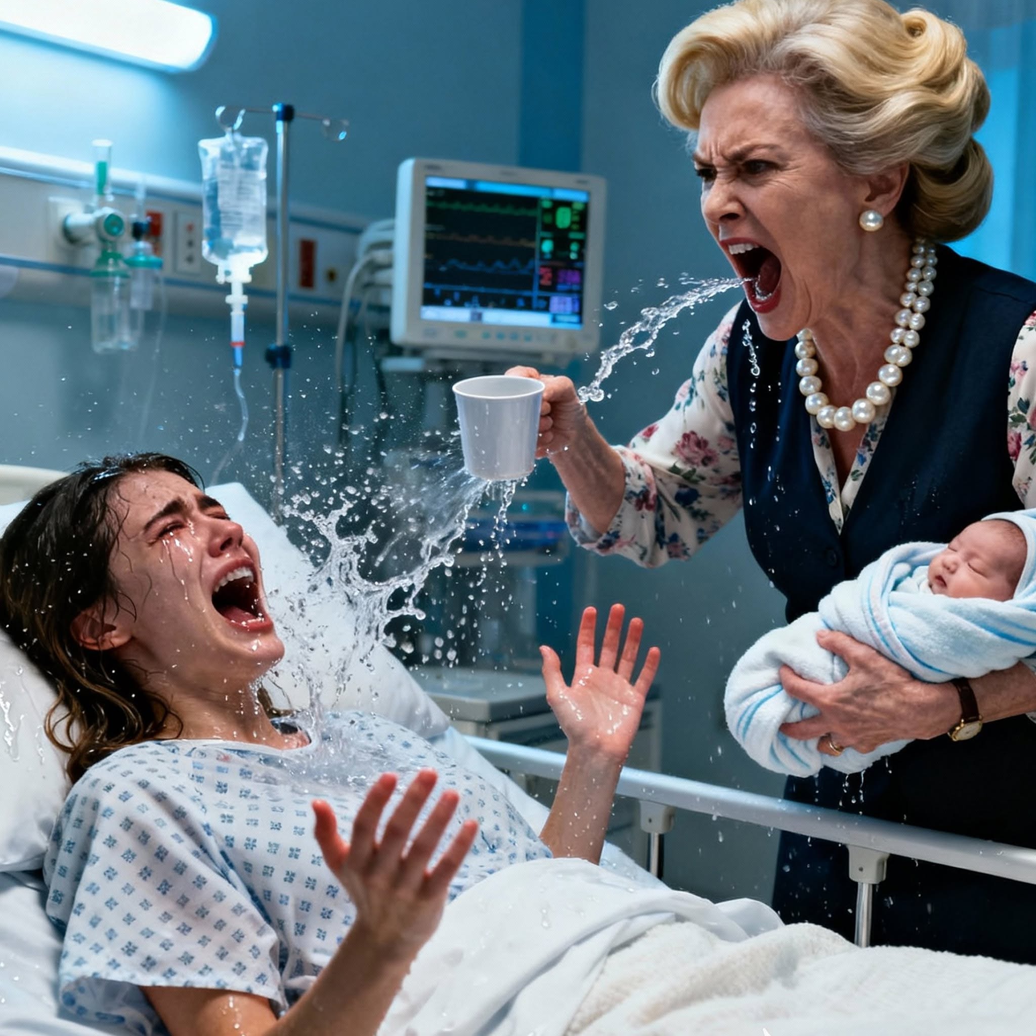 Mother-in-Law Slaps a Paralyzed New Mother and Takes Her Baby—Then One Furious Voice Explodes From the Hospital Door.