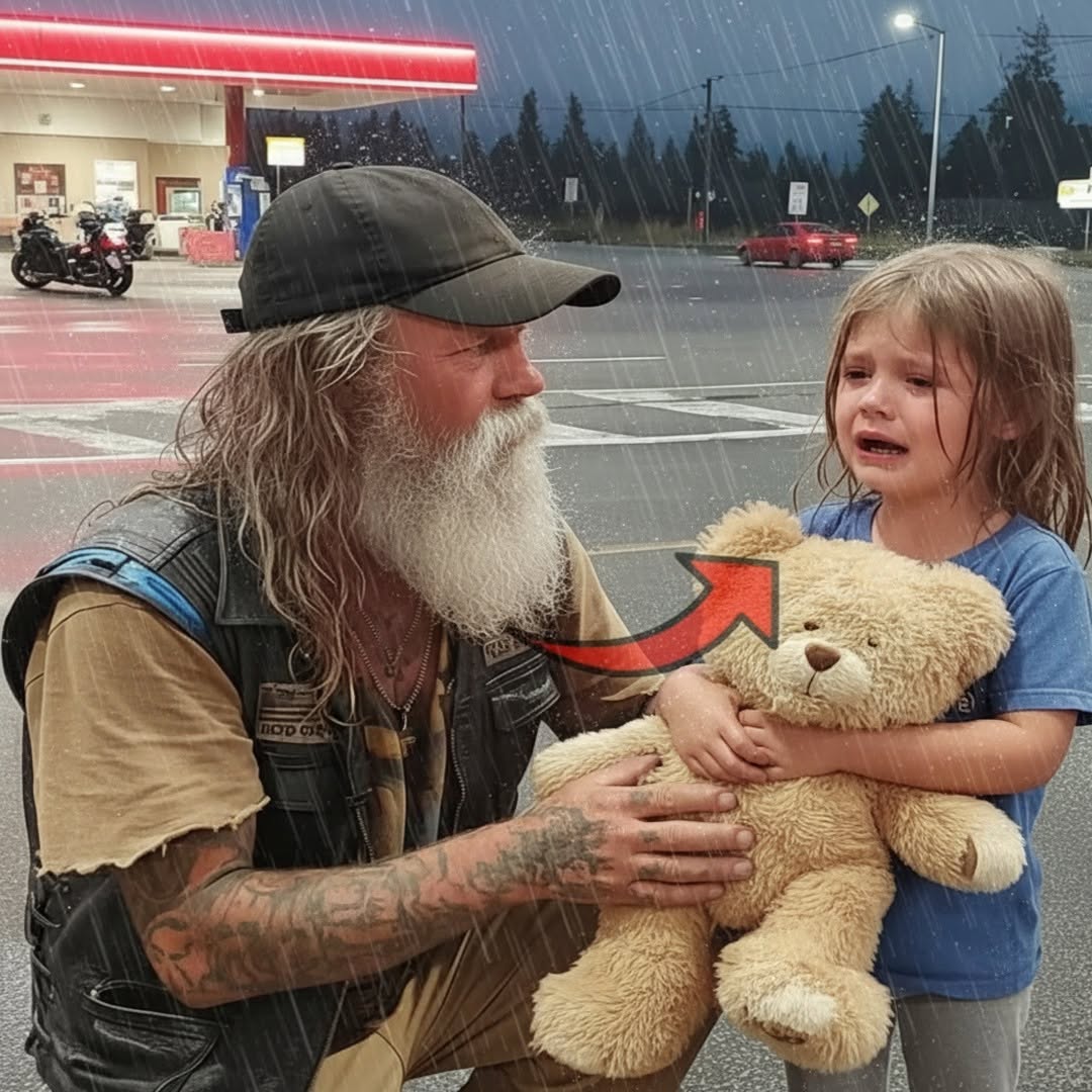 Biker Finds a Freezing Little Girl on the Highway Until Her Father’s Truck Appears Through the Storm