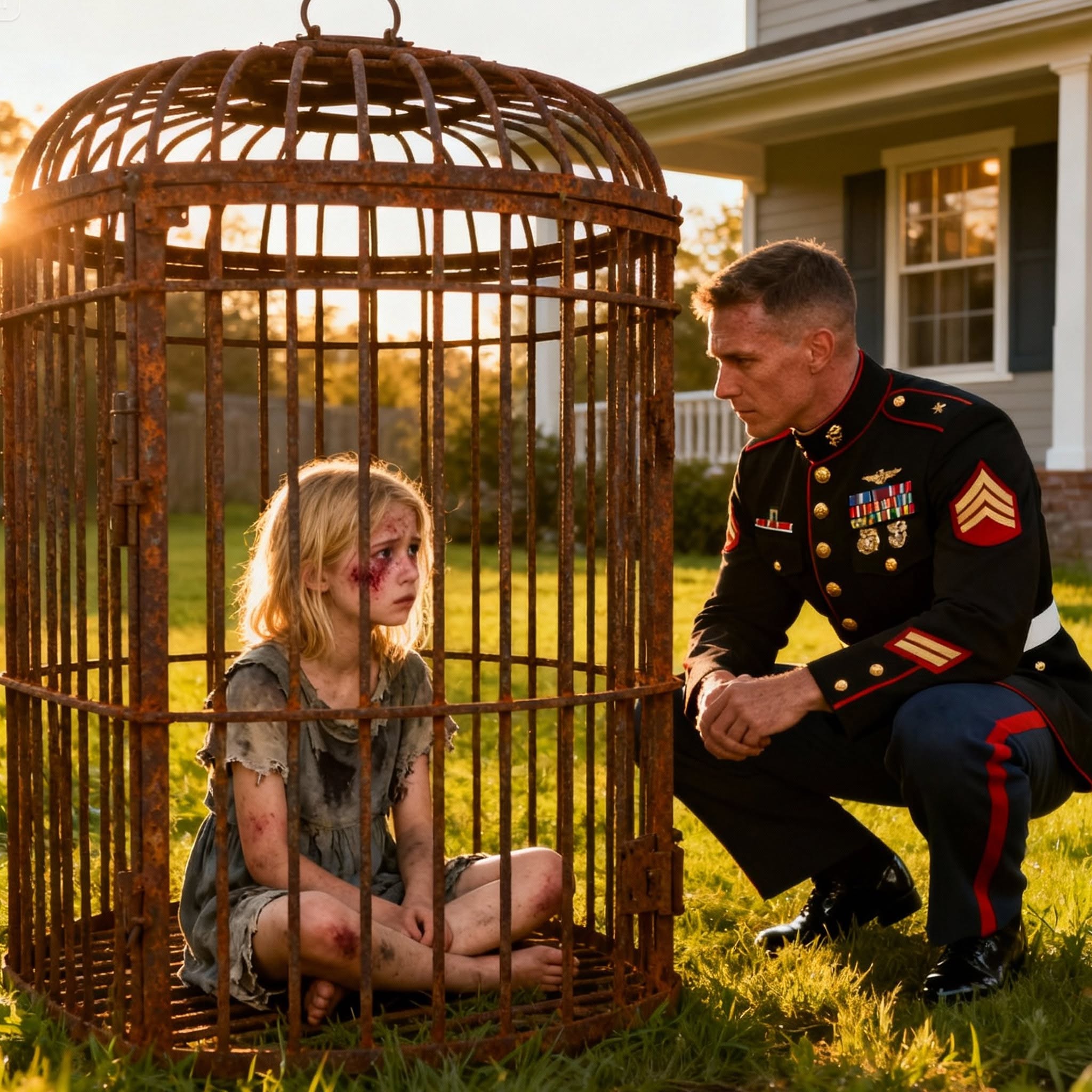 Marine Father Finds His Six-Year-Old Daughter Locked in a Backyard Dog Kennel—Then Learns Mommy’s Boyfriend Put Her There.