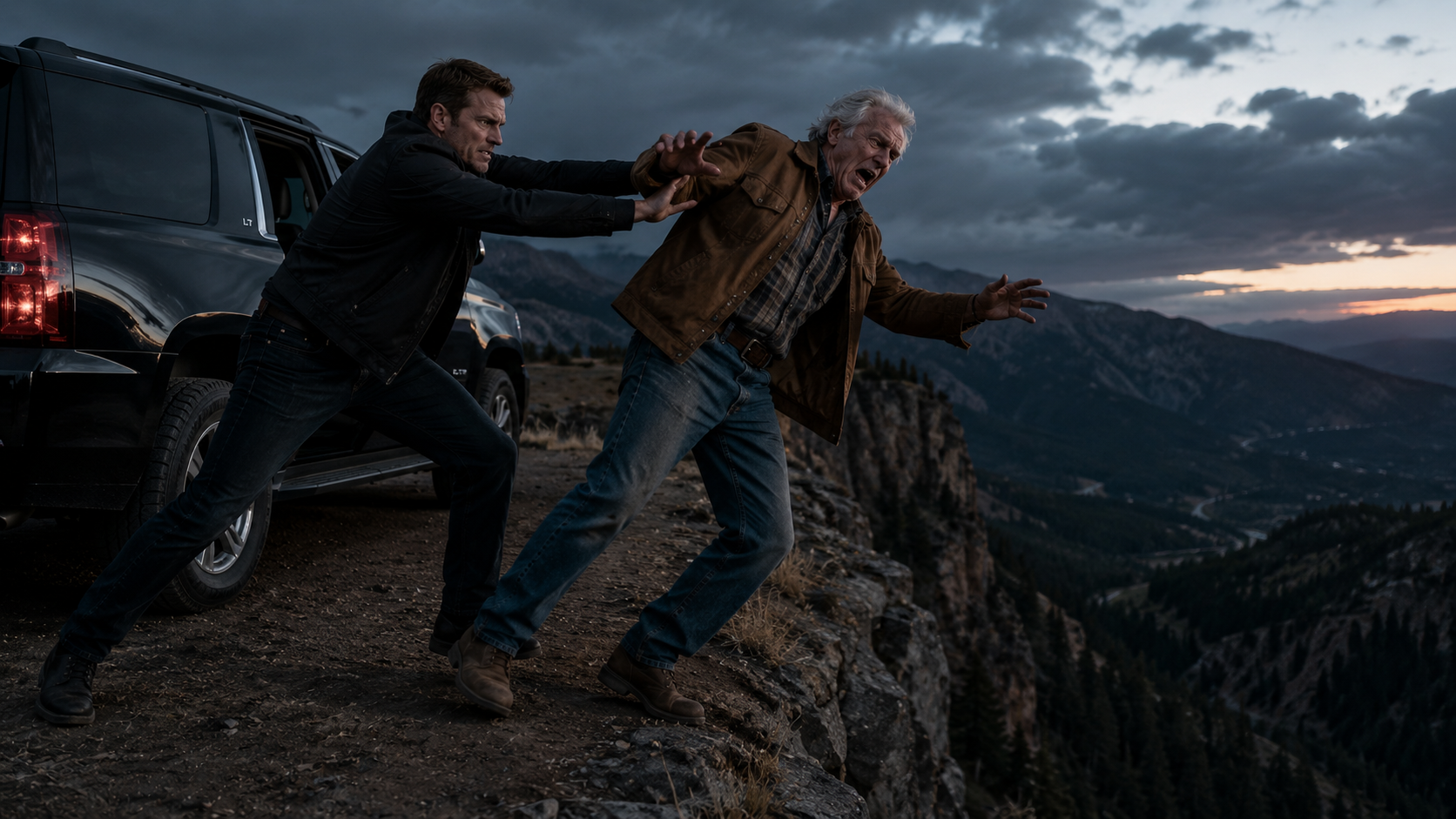 “He pushed his father-in-law over the mountain edge, then came home pretending to cry.”