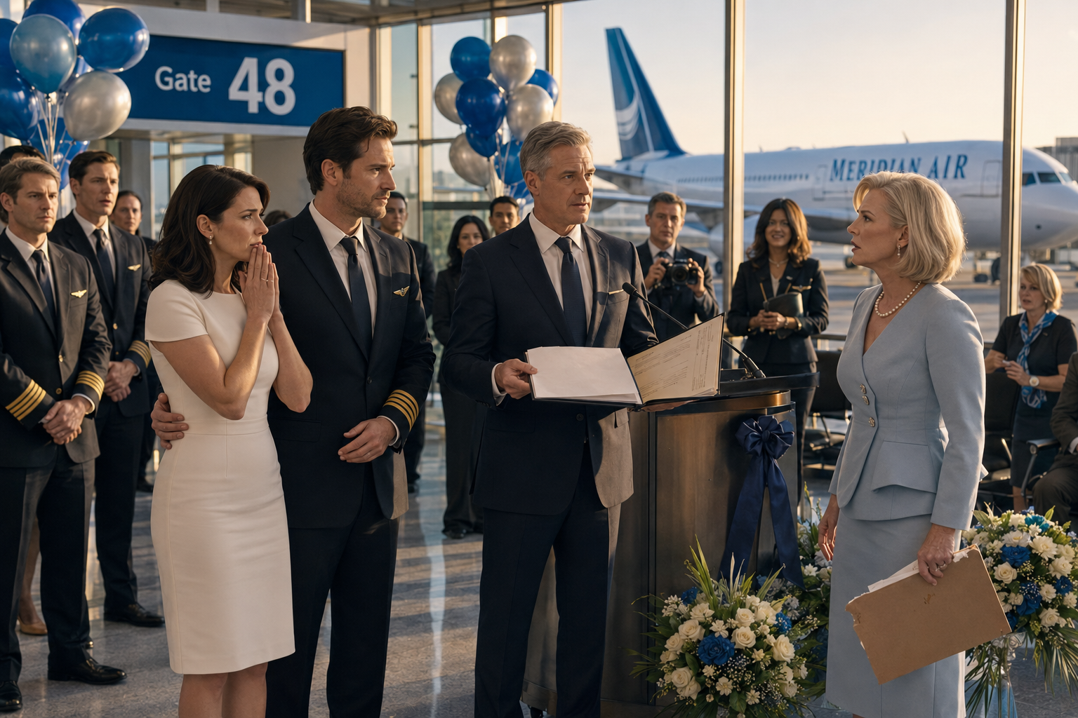 She Opened the Wrong File at the Airport Ceremony