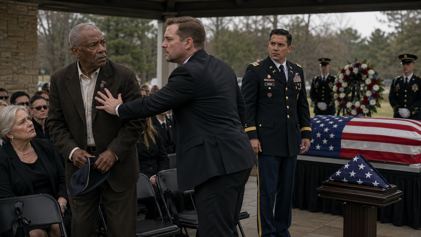 “They mocked the old veteran at the funeral… then the folded flag was handed to him.”