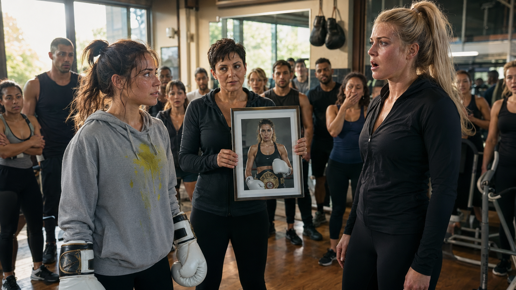 The Woman in the Gray Hoodie