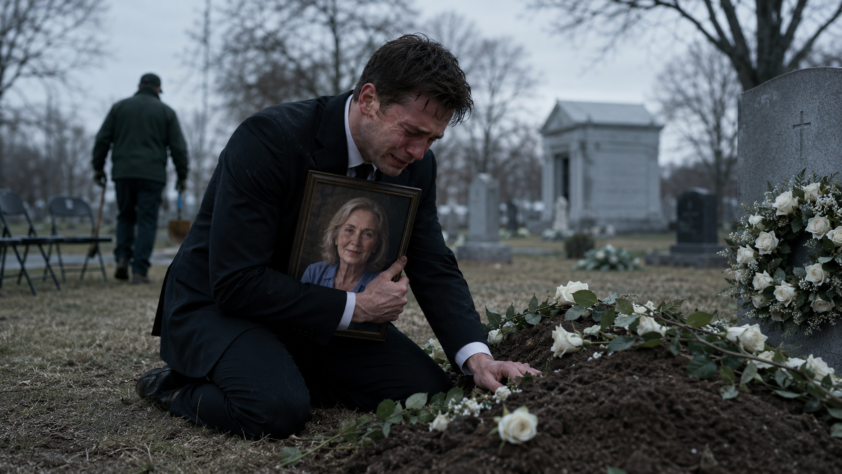 He Didn’t Cry at His Mother’s Funeral… Until the Grave Closed
