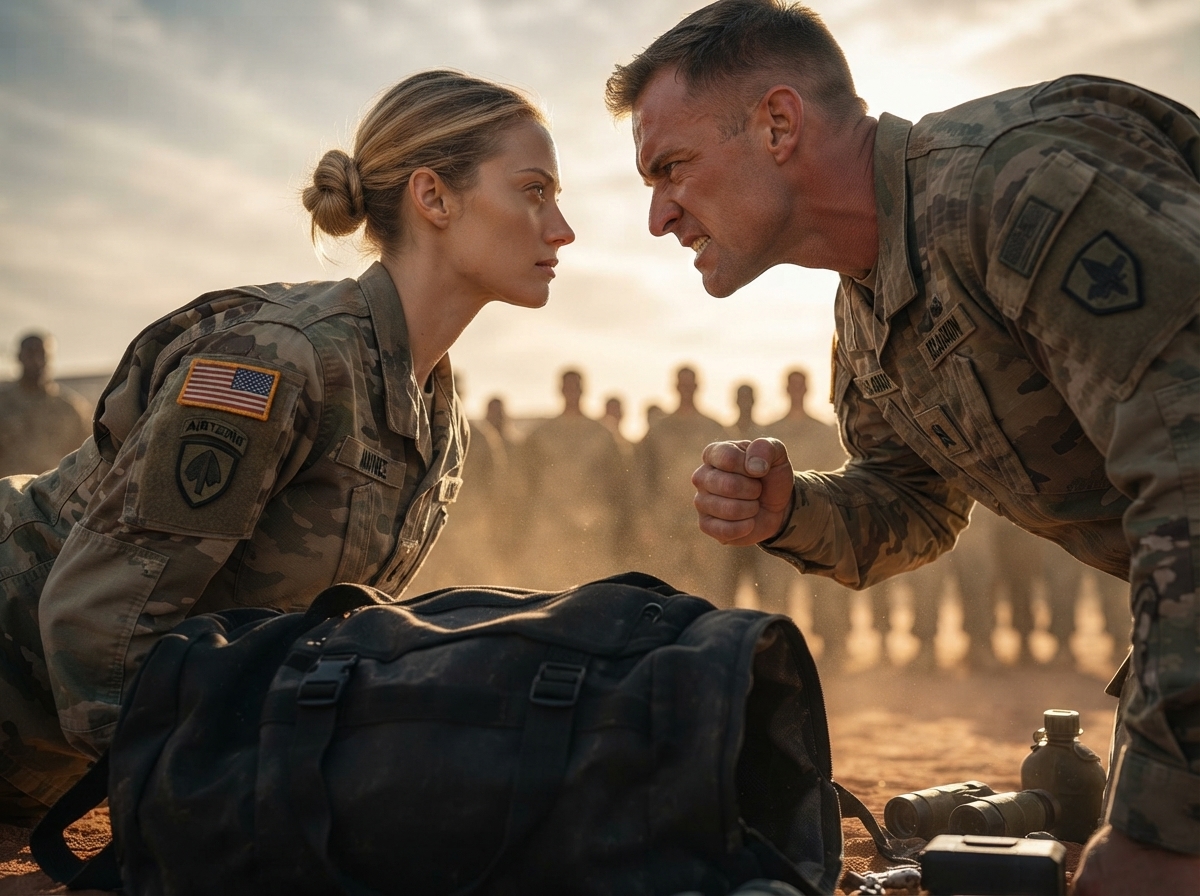 He Kicked Her Gear Away, Then the Commander Made Him Pick It Up
