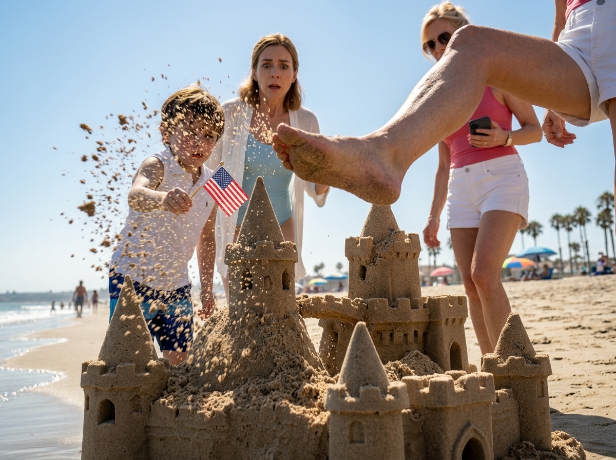 She Kicked My Son’s Sandcastle—Then Opened the Golden Memorial Box
