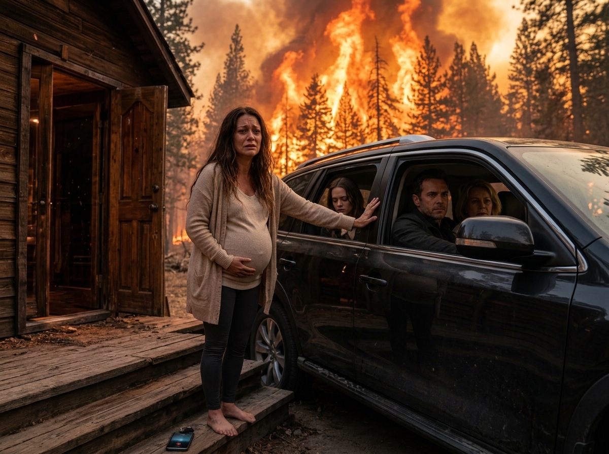 He Left His Pregnant Wife in a Wildfire—Then She Walked Into His Fundraiser With Their Baby