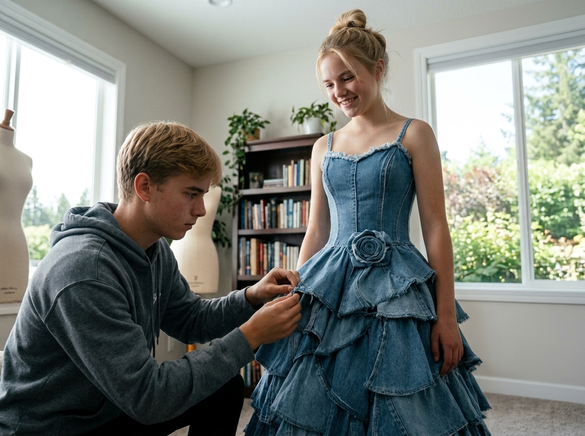 My Stepmom Called My Handmade Prom Dress Pathetic—Then the Principal Turned the Camera on Her