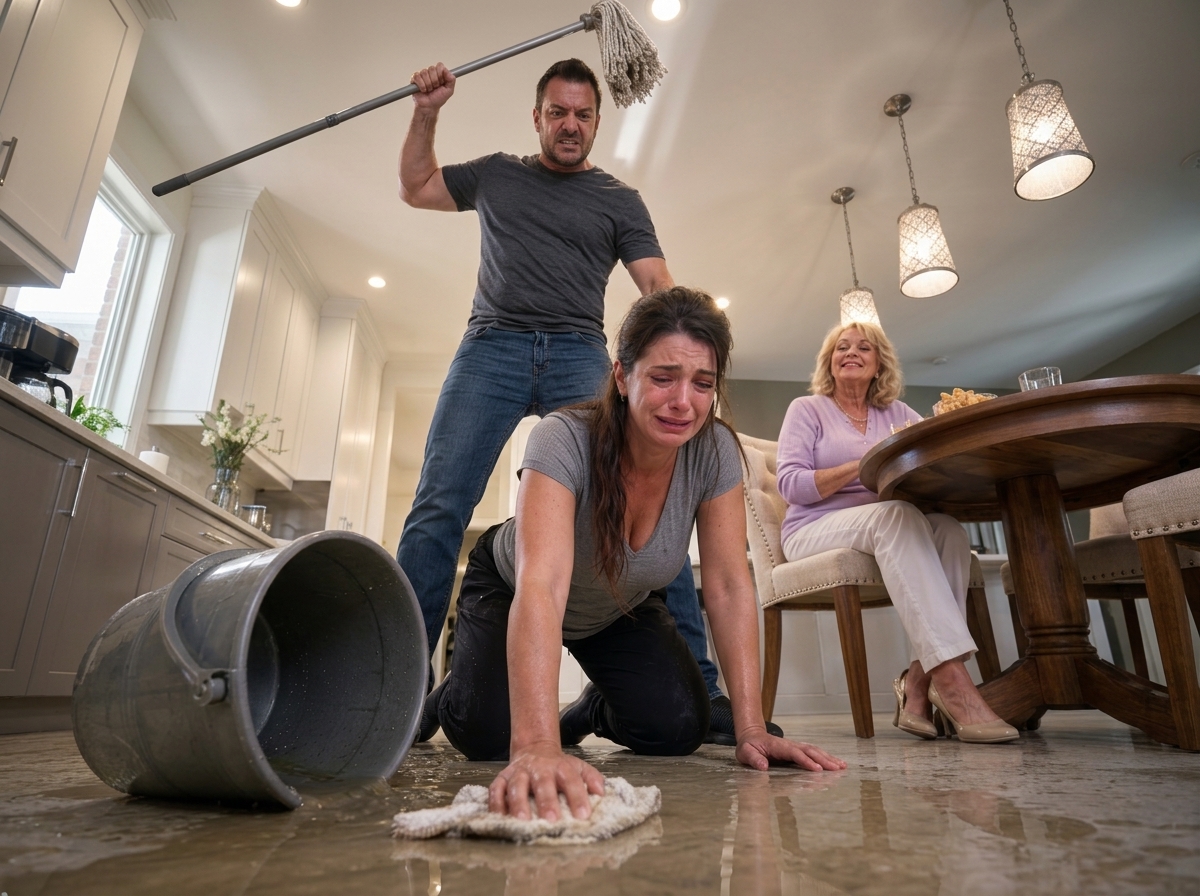 I Saw My Daughter Scrubbing the Floor While Her Husband Ate Caviar—Then One Call Ended Him