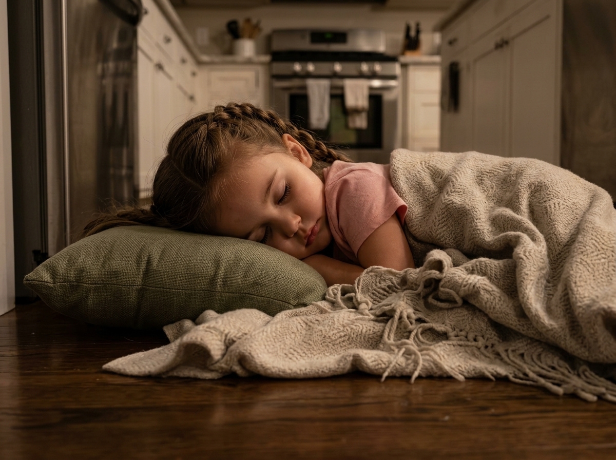 My Daughter Slept on the Kitchen Floor While He Emptied Her Room