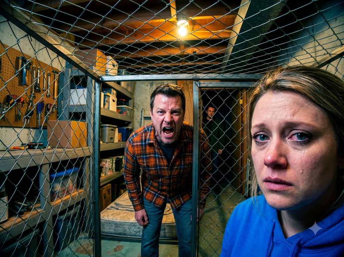 My Husband Locked Me In A Dog Cage While Guests Ate Upstairs—Then One Guest Opened The Basement Door