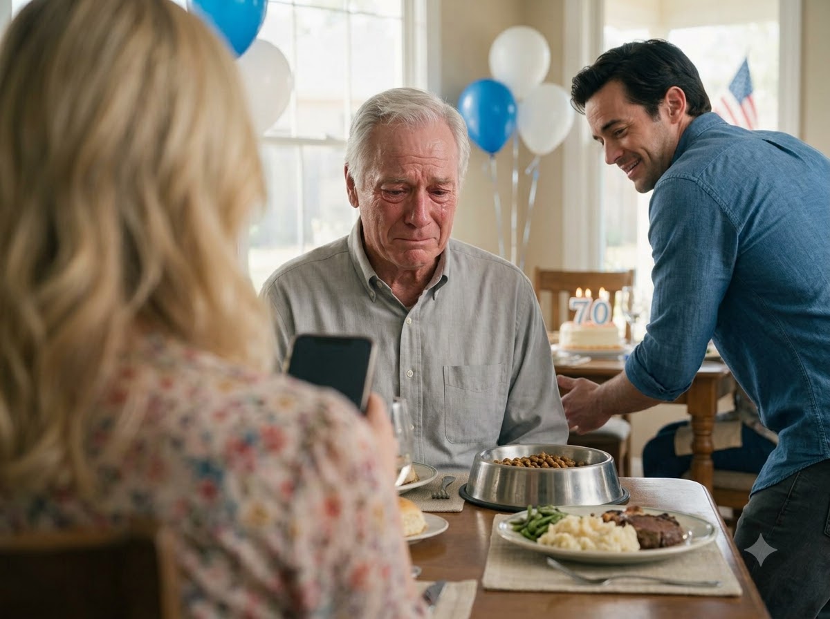 My Son Served Me Dinner in the Dog’s Bowl on My 70th Birthday—Then One Tap on My Phone Exposed the Account He Opened in My Name