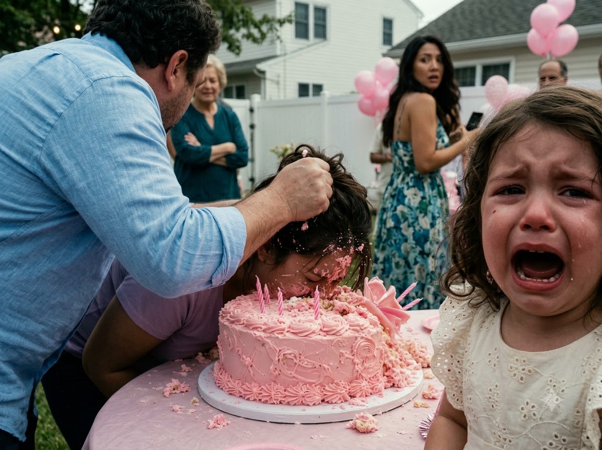 My Husband Shoved My Face Into Our Daughter’s Birthday Cake and Called Me a Waitress