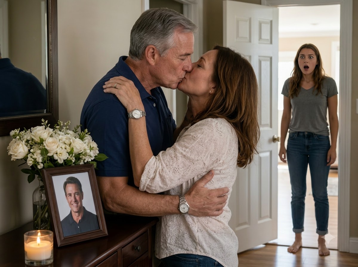 WEEKS AFTER MY FATHER’S FUNERAL, I CAUGHT MY MOTHER KISSING THE MAN HE HATED—THEN SHE SHOWED ME A PHOTOGRAPH THAT CHANGED EVERYTHING