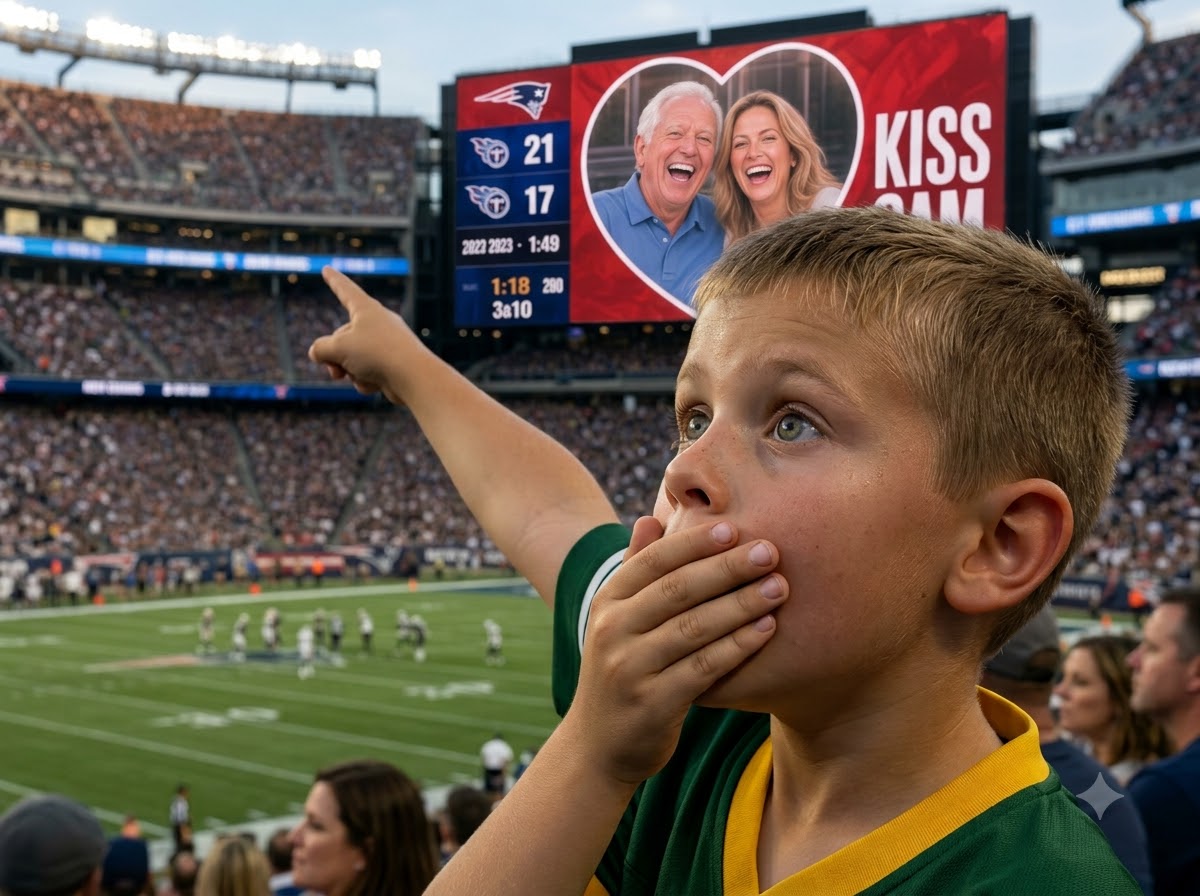 My Eight-Year-Old Son Spotted His Father On The Kiss Cam While He Was Supposed To Be Away For Work