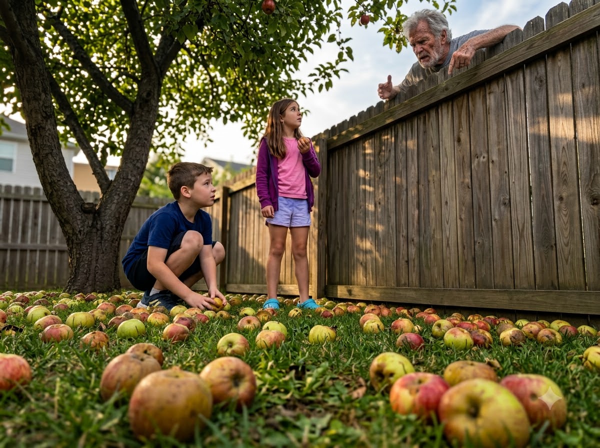 My Neighbor Called My Six-Year-Old A Thief For Picking Apples That Fell Into Our Yard