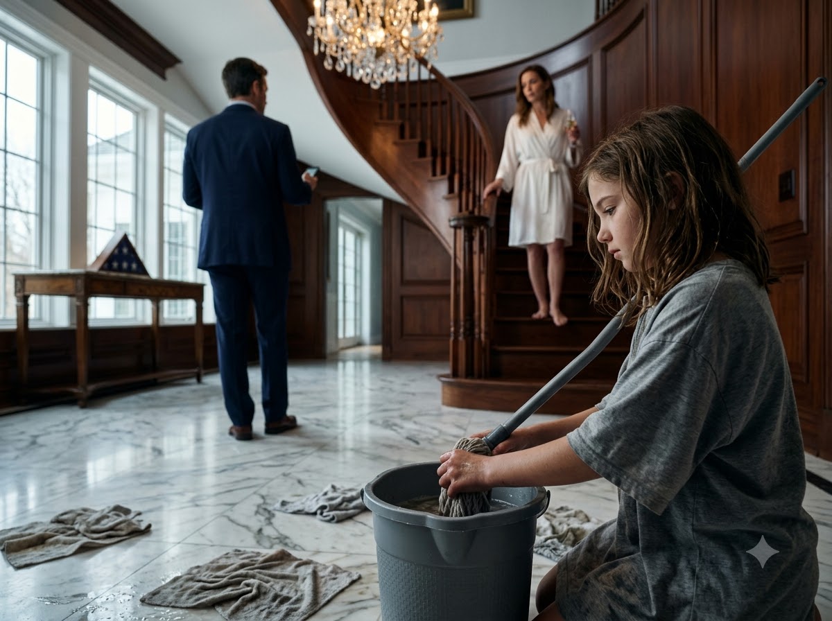 I Came Home And Found My Seven-Year-Old Daughter On Her Knees While My Wife Ordered Her To Clean The Floor Again