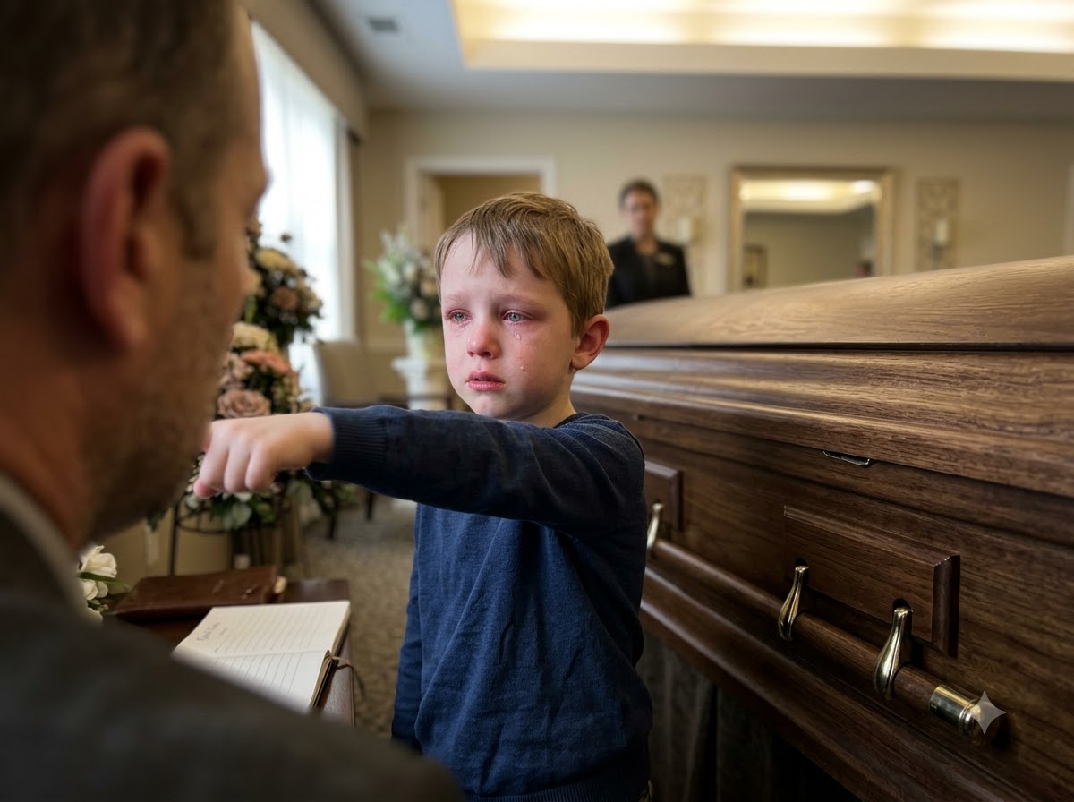 My Eight-Year-Old Son Pointed At His Mother’s Coffin And Said, “Dad… That’s Not Mom”
