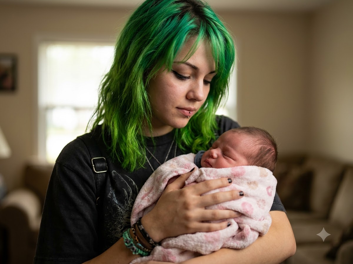 THE BABY AT THE DOOR