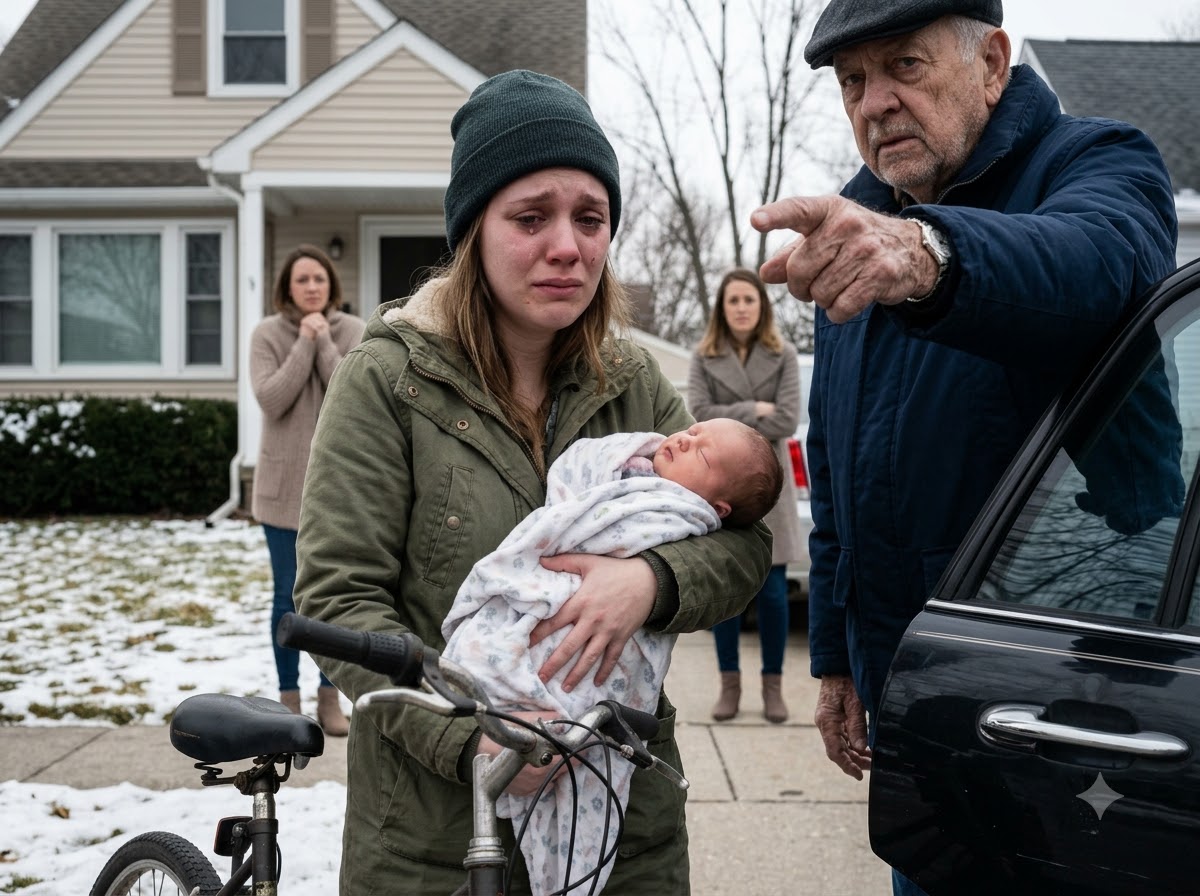 My Grandfather Found Me Shivering in the Snow With My Newborn and Asked Why I Wasn’t Driving the Cadillac He Bought Me