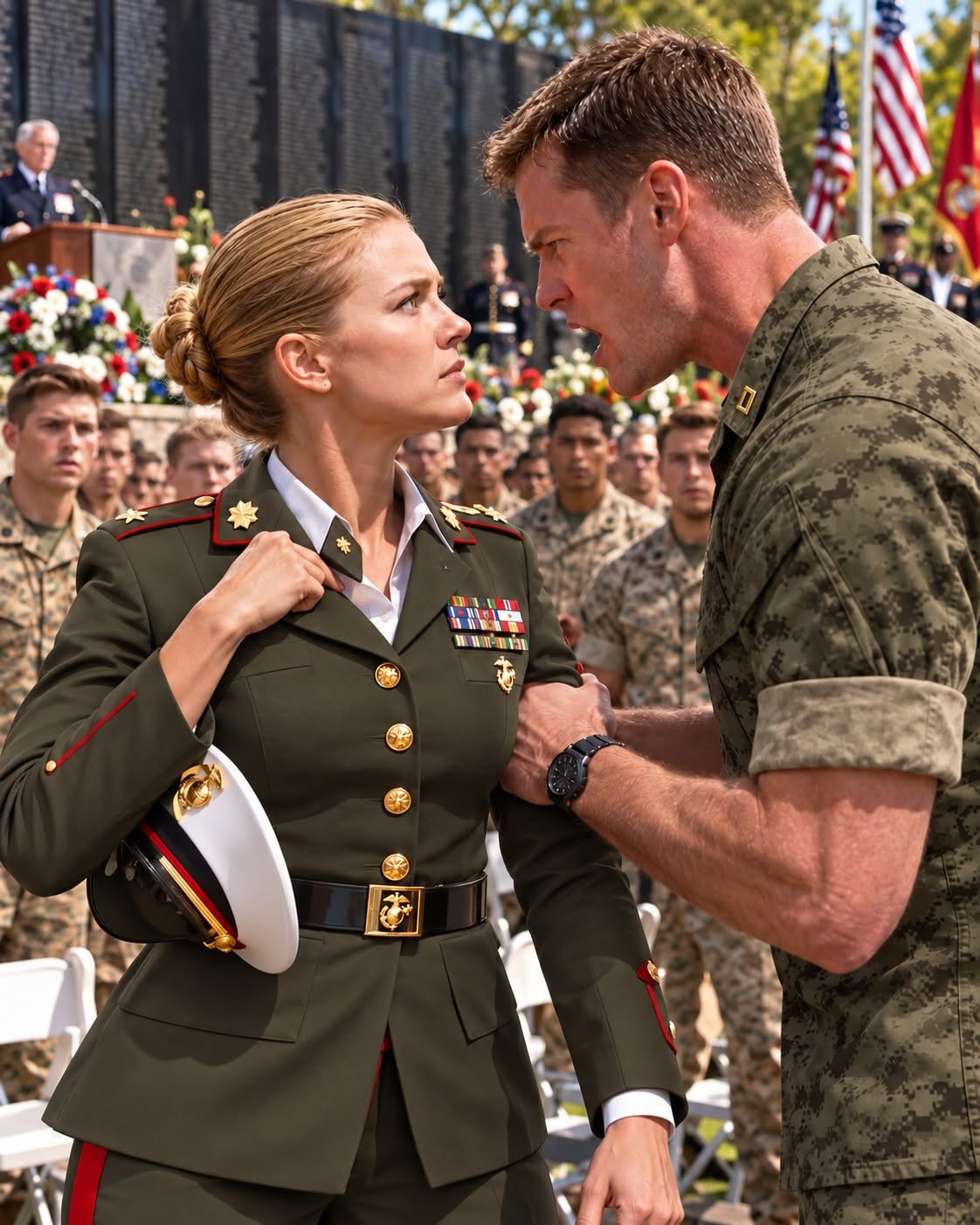 An arrogant Captain tried to publicly expose me as a fraud, completely blind to the high-ranking insignia hidden on my neck.