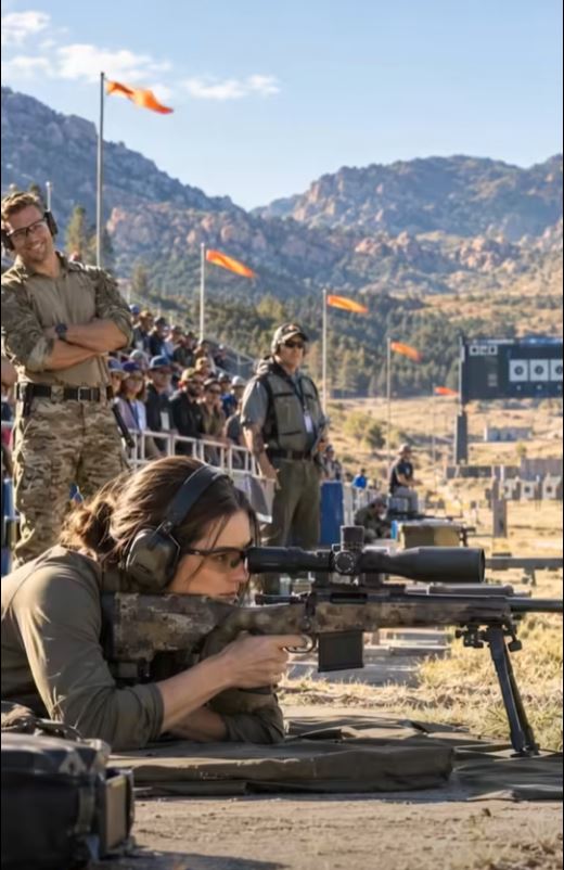 The arrogant captain thought she fired at the wrong plate, until a metallic hit echoed from a target nobody was supposed to be shooting at.