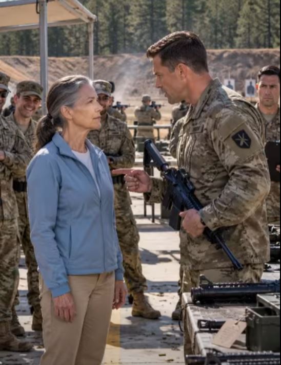 The major mocked the elderly woman in civilian clothes on the firing range, right until she checked his rifle and ordered an immediate cease-fire.