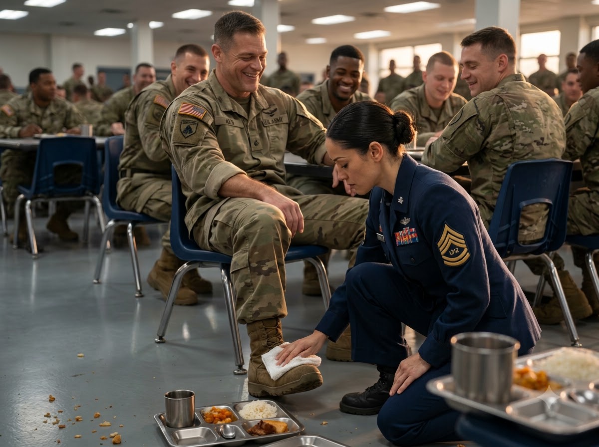 A Navy Commander Kicked My Dinner Tray Away And Ordered Me To Clean His Boots