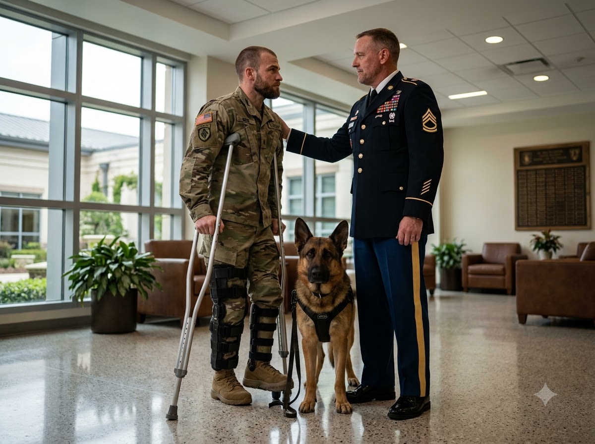 The Colonel Tried to Take My Injured Military Dog—Then a Nurse Opened His File