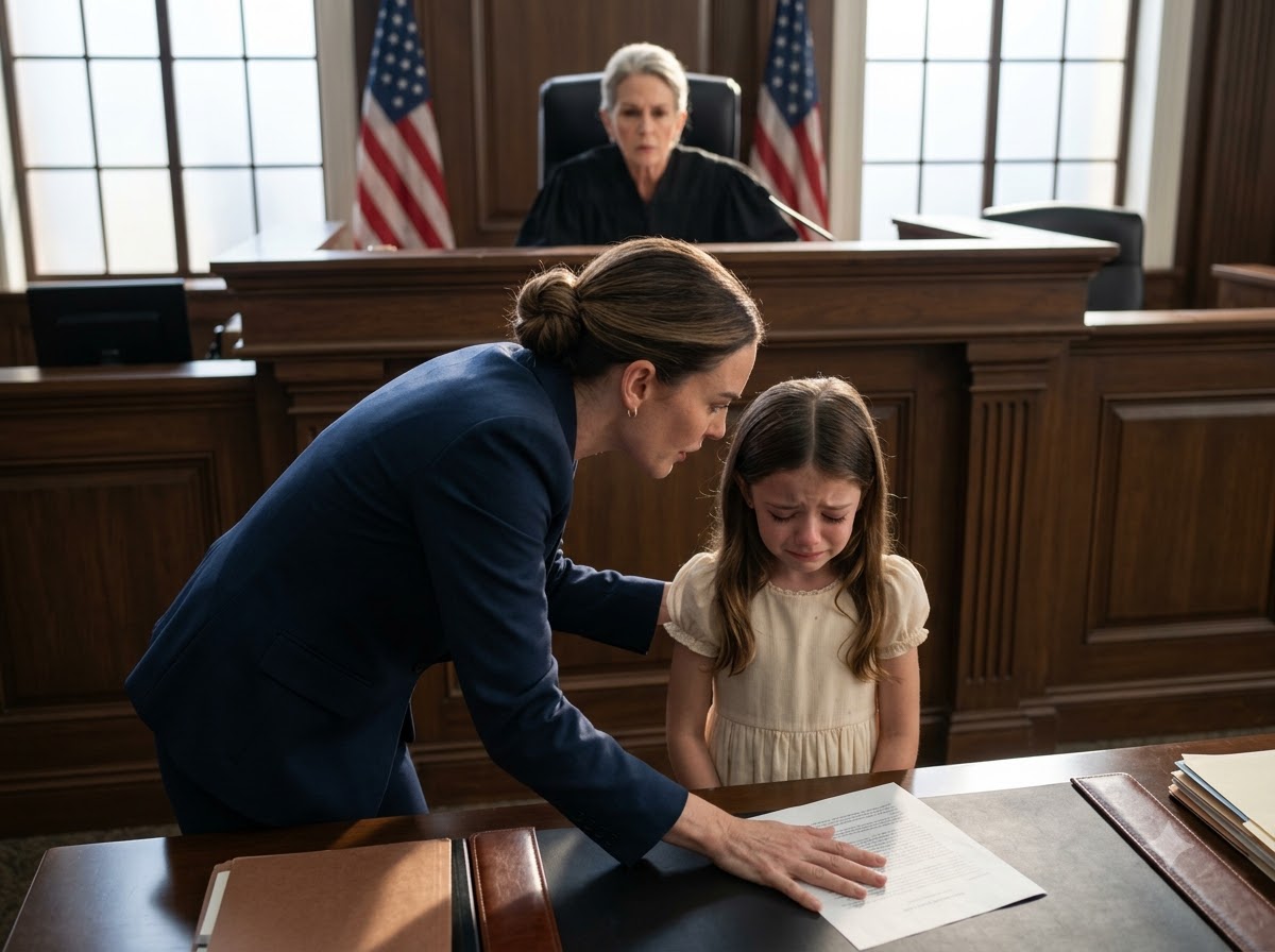 My Aunt Forced Me to Say My Mother Abandoned Me—Then Someone in the Courtroom Raised His Hand