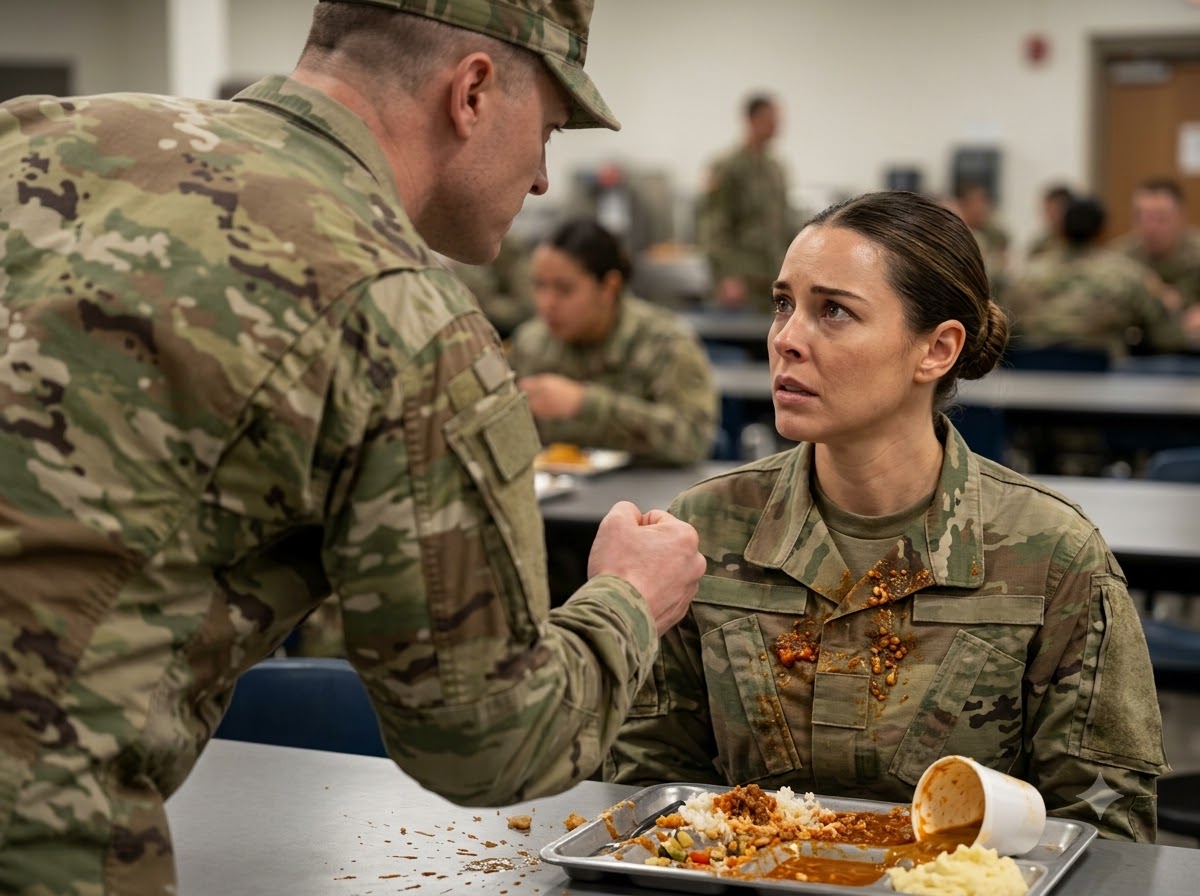 The Sergeant Threw My Lunch Into My Uniform and Called My Squad Deserters—Then Six Trays Came Out of a Dark Elevator